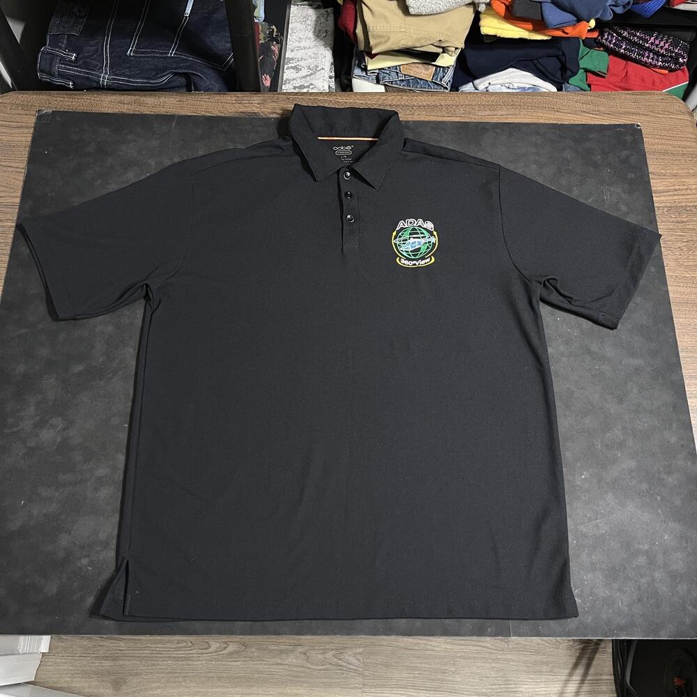 Oobe Polo Shirt Mens Large Black ADAS 360 View Helicopter Pilot CIA FBI USMC